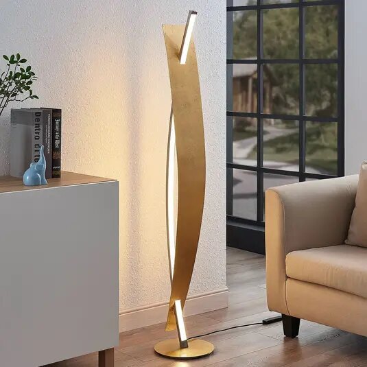 Eleganta zelta LED stāvlampa Marija цена и информация | Stāvlampas | 220.lv
