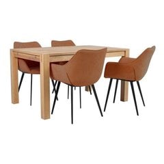 Обеденный комплект Chicago New, стол и 4 стула, коричневый цена и информация | Комплекты мебели для столовой | 220.lv