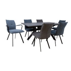 Обеденный комплект EDDY-2 с 6 стульями цена и информация | Комплекты мебели для столовой | 220.lv