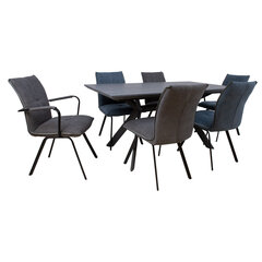 Обеденный комплект EDDY-2 с 6 стульями цена и информация | Комплекты мебели для столовой | 220.lv