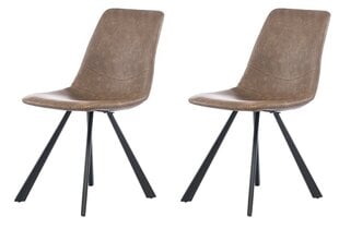 2-u krēslu komplekts Element Laura Designer chair, Brown cena un informācija | Virtuves un ēdamistabas krēsli | 220.lv