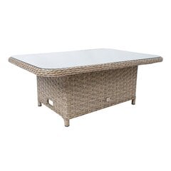 Galds PACIFIC 120x80xH46 / 65cm, pelēcīgi bēšs cena un informācija | Dārza galdi | 220.lv