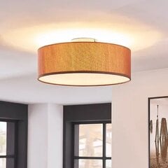 Griestu lampa Sebatin, 40 cm, gaiši brūna цена и информация | Потолочные светильники | 220.lv