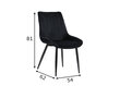 Mīksts ēdamistabas krēsls A2A HTS-D7A, melns cena un informācija | Virtuves un ēdamistabas krēsli | 220.lv