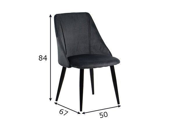 Mīksts ēdamkrēsls A2A CN-6030, tumši pelēks cena un informācija | Virtuves un ēdamistabas krēsli | 220.lv