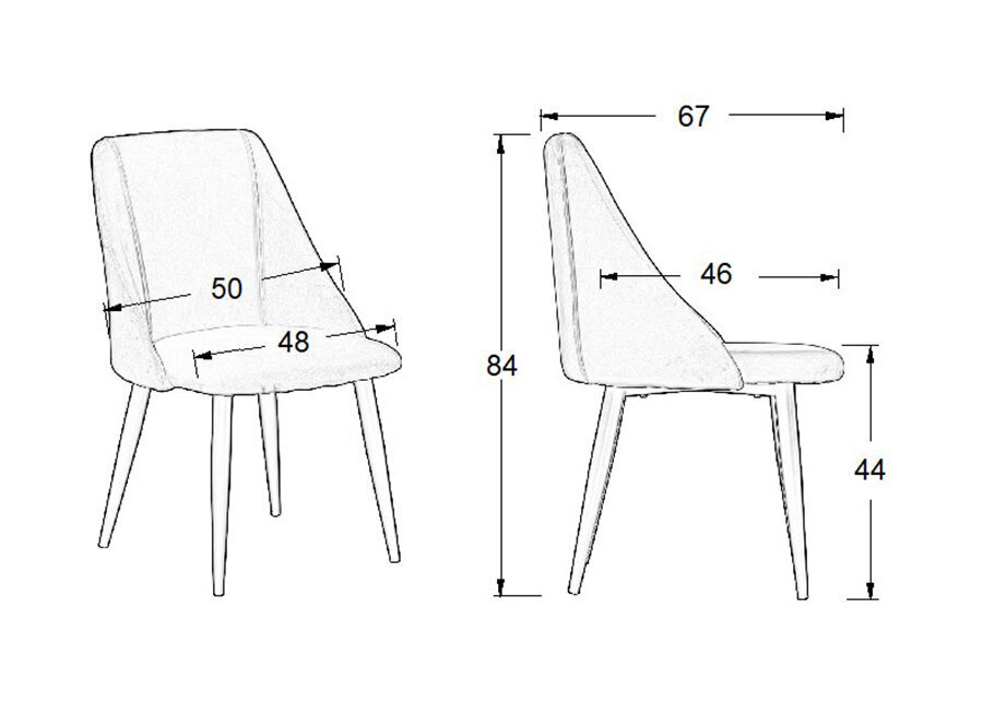 Mīksts ēdamkrēsls A2A CN-6030, tumši pelēks cena un informācija | Virtuves un ēdamistabas krēsli | 220.lv