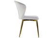 Mīksts ēdamkrēsls A2A CN-6080, gaiši pelēks ar zelta rāmi cena un informācija | Virtuves un ēdamistabas krēsli | 220.lv