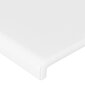 vidaXL gultas galvgalis ar LED, 147x16x118/128 cm, balta mākslīgā āda cena un informācija | Gultas | 220.lv