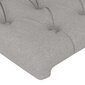 vidaXL gultas galvgalis ar LED, 203x16x118/128 cm, gaiši pelēks audums cena un informācija | Gultas | 220.lv