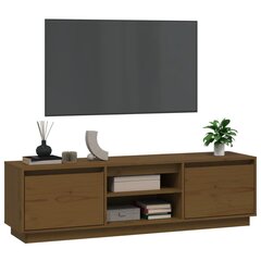 vidaXL TV skapītis, medus brūns, 140x35x40 cm, priedes masīvkoks цена и информация | Тумбы под телевизор | 220.lv