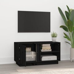 vidaXL TV skapītis, melns, 80x35x40,5 cm, priedes masīvkoks cena un informācija | TV galdiņi | 220.lv