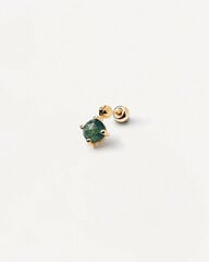 Элегантные позолоченные одиночные серьги Pdpaola Kimi Moss Agate Gold PG01-711-U sPD0606 цена и информация | Серьги | 220.lv