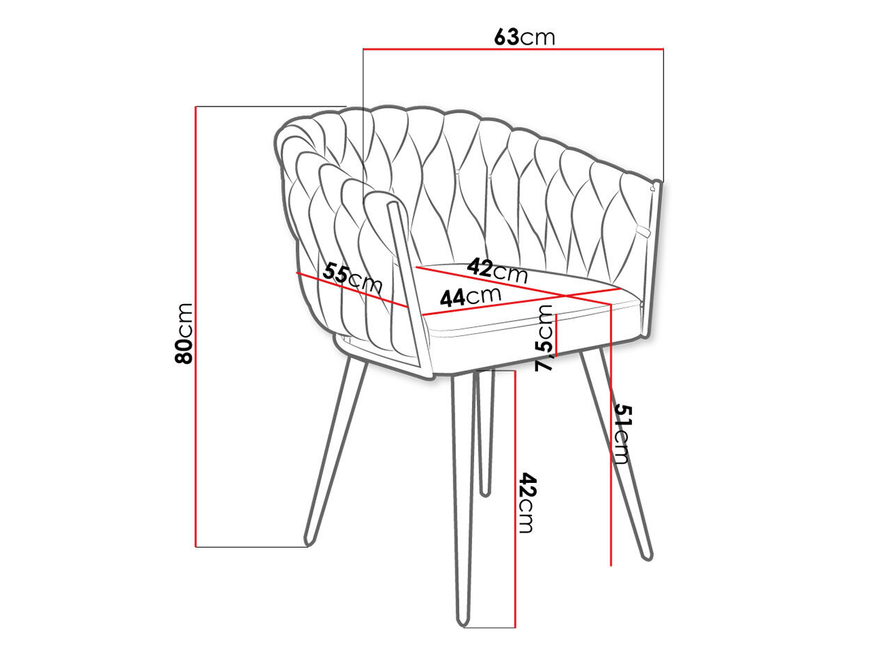Krēsls EXPORTED-Riviera 38 cena un informācija | Atpūtas krēsli | 220.lv