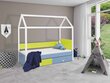 Bērnu gultiņa FITONIA 90-balta / zila /dzeltena cena un informācija | Bērnu gultas | 220.lv