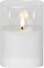 Декоративная светодиодная свеча Star Trading Flamme, прозрачная, 9 х 12,5 см цена и информация | Подсвечники, свечи | 220.lv