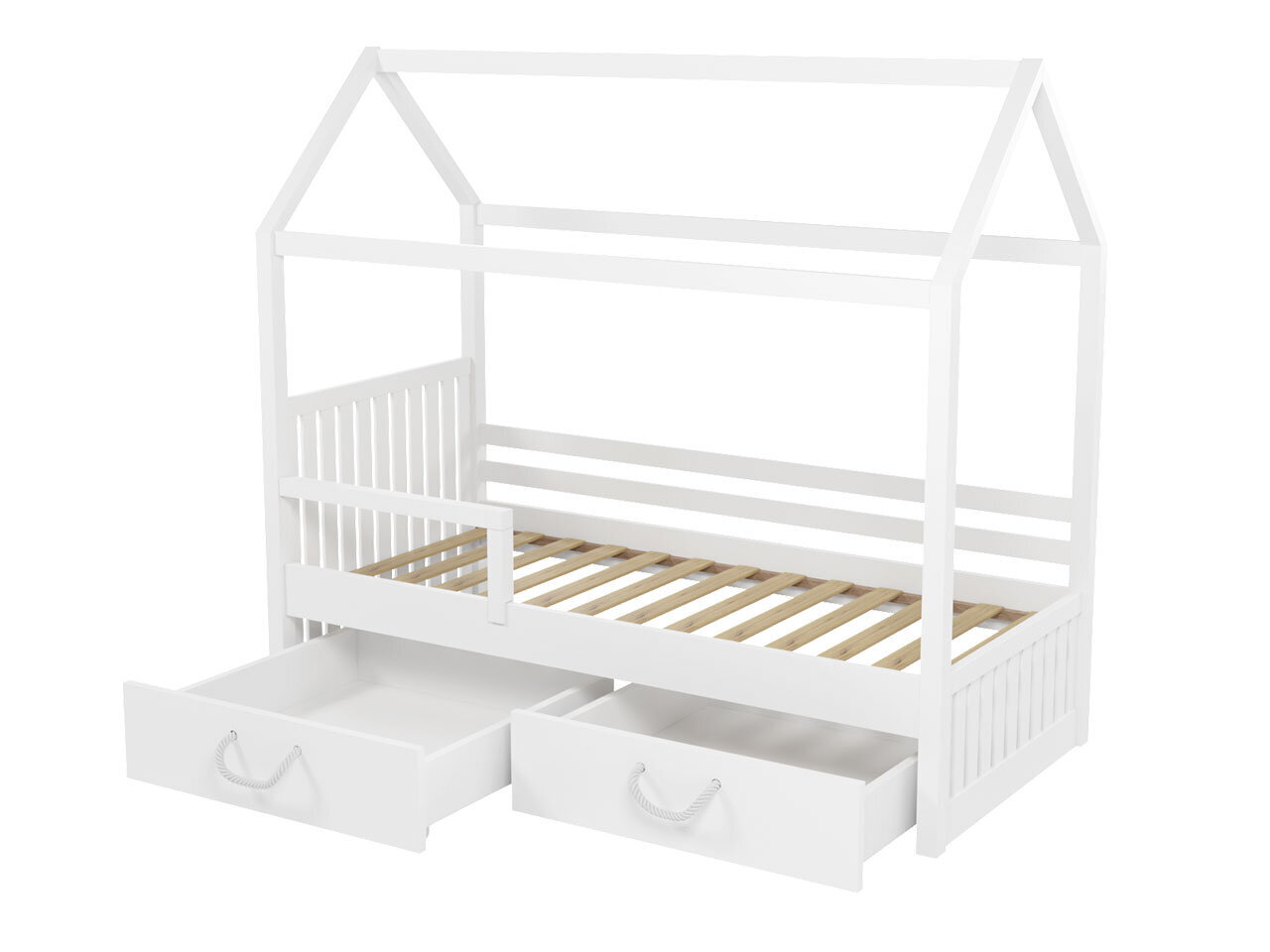 Bērnu gultiņa PIERIS II 80-biały / biały cena un informācija | Bērnu gultas | 220.lv