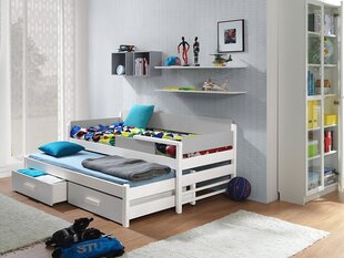 Bērnu gultiņa KIPRA 80-balta / pelēka cena un informācija | Bērnu gultas | 220.lv
