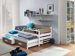 Gultiņa KIPRA 80-balta / brūna cena un informācija | Bērnu gultas | 220.lv