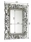 Vannasistabas spogulis, koka rāmis, ar rokām grebts, 40x70 cm, SAMBLUNG sudraba cena un informācija | Vannas istabas spoguļi | 220.lv