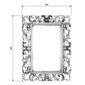 Vannasistabas spogulis, koka rāmis, ar rokām grebts, 60x80 cm, SAMBLUNG sudraba цена и информация | Vannas istabas spoguļi | 220.lv