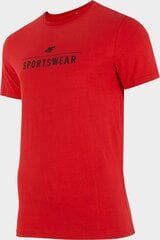 T-krekls vīriešiem 4F M H4Z22 TSM354 62S, sarkans cena un informācija | Vīriešu T-krekli | 220.lv