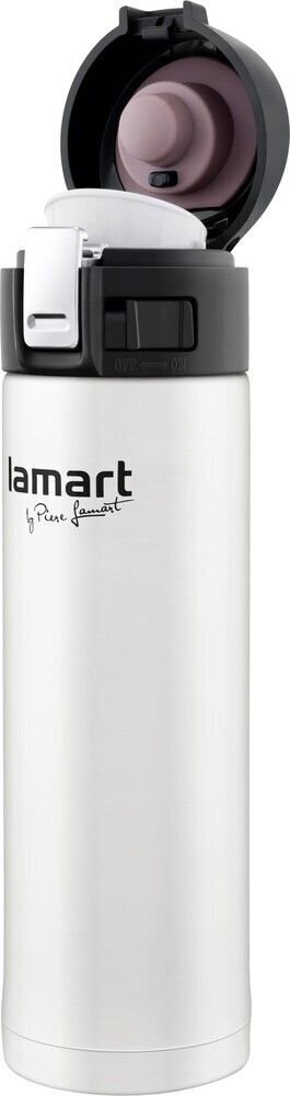Termo pudele Lamart 420ml, balta cena un informācija | Ūdens pudeles | 220.lv