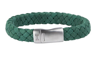 AZE Jewels Zaļa ādas aproce Iron Jack Racing Green AZ-BL005-F sAZ0028-21 cena un informācija | Vīriešu rotaslietas | 220.lv