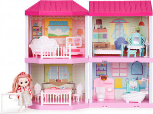 Складной кукольный домик Вилла + кукольная мебель цена и информация | Игрушки для девочек | 220.lv