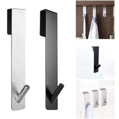 Крючки металлические на дверь T27-2, черные, 2 шт. цена и информация | Аксессуары для ванной комнаты | 220.lv
