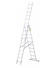 Trīsdaļīgas daudzfunkcionālas kāpnes DRABEST basic 3x8 + DĀVANU āķis cena un informācija | Saliekamās kāpnes, celtniecības sastatnes | 220.lv