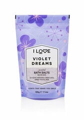 Соль для ванн I Love Bath Salts Violet Dreams, 500 г цена и информация | I Love... Духи, косметика | 220.lv