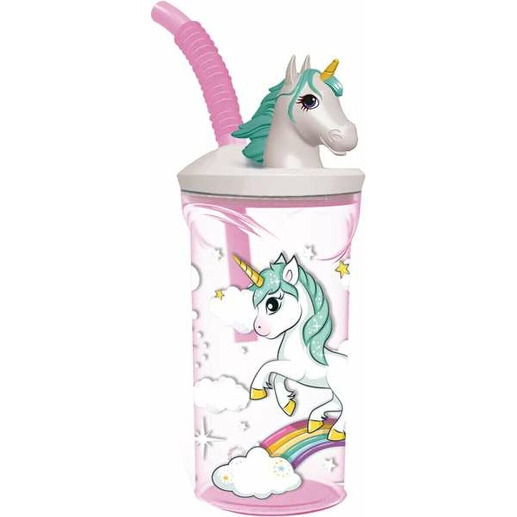 Glāze ar aalmiņu Stor Unicorn Rainbow (360 ml) цена и информация | Ūdens pudeles | 220.lv