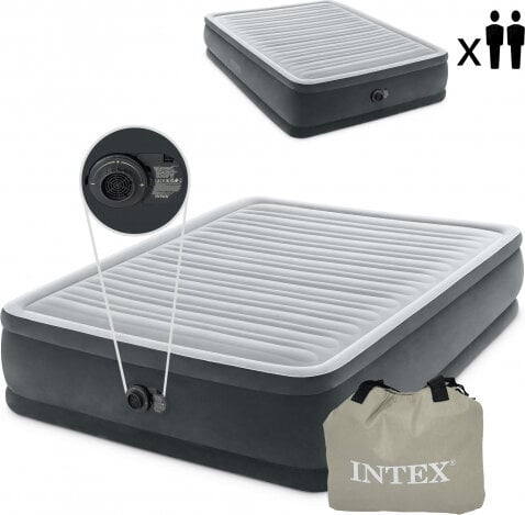 Intex Piepūšamā matrača gulta 203x152cm ar sūkni DELUXE cena un informācija | Piepūšamie matrači un mēbeles | 220.lv