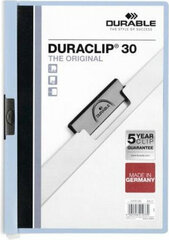 Папка-портфолио Durable Duraclip 30, синяя / прозрачная, A4, 25 шт. цена и информация | Канцелярия | 220.lv