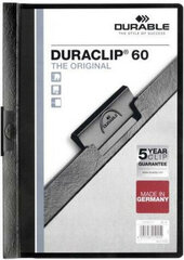 Папка-портфолио Durable Duraclip 60, чёрная / прозрачная, A4, 25 шт. цена и информация | Канцелярия | 220.lv