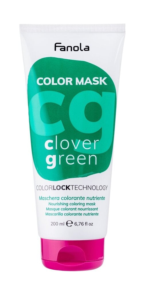 Krāsojoša matu maska Fanola Color Mask Clover Green, 200 ml cena un informācija | Matu krāsas | 220.lv