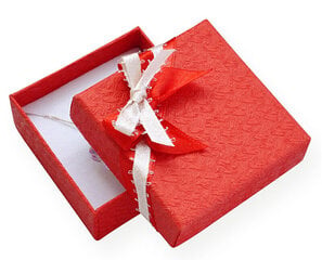 JK Box Sarkana dāvanu kastīte ar banti GS-5 / A7 cena un informācija | Dāvanu saiņošanas materiāli | 220.lv