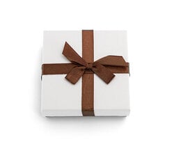 Beneto Balta dāvanu kastīte ar brūnu lentīti KP9-9 cena un informācija | Dāvanu saiņošanas materiāli | 220.lv