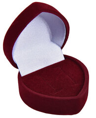 JK Box Bordo dāvanu kastīte auskariem Heart F-75 / NA / A10 cena un informācija | Dāvanu saiņošanas materiāli | 220.lv