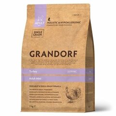 Grandorf Turkey - sausā barība pieaugušiem mazu šķirņu suņiem, 3kg cena un informācija | Sausā barība suņiem | 220.lv