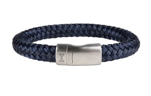 AZE Jewels Mainroyal Marine Royal Blue tekstila rokassprādze AZ-BT001-E sAZ0103-195 cena un informācija | Vīriešu rotaslietas | 220.lv