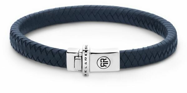 Rebel&Rose Zila ādas aproce Small Braided Blue RR-L0150-S sRR0204-175 cena un informācija | Vīriešu rotaslietas | 220.lv