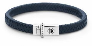 Rebel&Rose Zila ādas aproce Small Braided Blue RR-L0150-S sRR0204-19 cena un informācija | Vīriešu rotaslietas | 220.lv