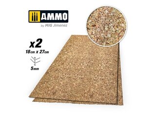 AMMO MIG - Korķa materiāls modelēšanai (rupji graudi) 5mm, 8845 cena un informācija | Modelēšanas un zīmēšanas piederumi | 220.lv