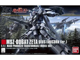 Конструктор Bandai Hguc MSZ-006A1 Zeta plus Unicorn Ver., 1/144, 60402 цена и информация | Конструкторы и кубики | 220.lv