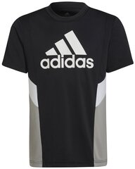 Футболка Adidas B Cb T D2M Black Grey HF1835 HF1835/176 цена и информация | Рубашки для мальчиков | 220.lv