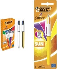 Комплект ручек Biros Bic Shine Silver, 12 шт цена и информация | Письменные принадлежности | 220.lv