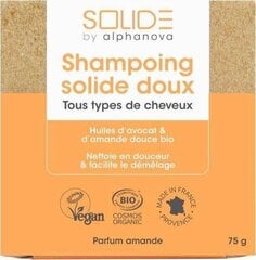 Matu šampūns Alphanova Solide Gentle Solid Shampoo Almond Perfume Organic, 75 g cena un informācija | Šampūni | 220.lv