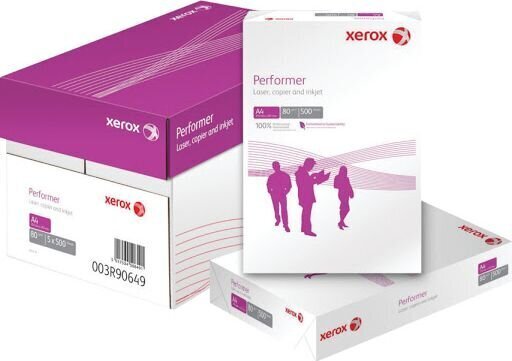 Xerox Performer A4 papīrs, 80g/m2, 1 kaste cena un informācija | Burtnīcas un papīra preces | 220.lv