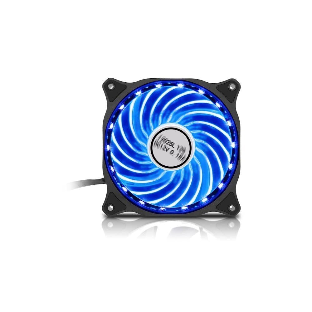 Ventilators 12cm Bendit 15x LED zils 4-Pin Molex cena un informācija | Datora ventilatori | 220.lv